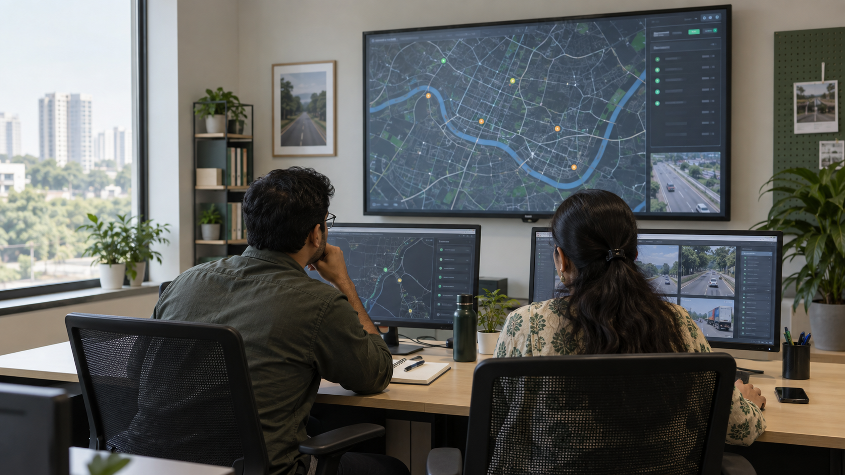 AI-generated illustration of a fictional fleet operations room